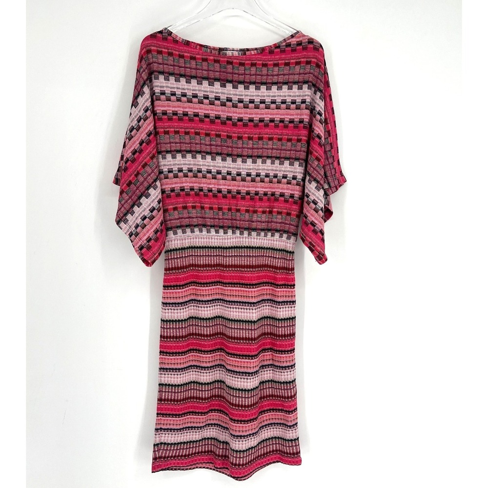 Trina Turk Dress Womens S Pink‎ Knit Retro Colorful Boho Palm Springs